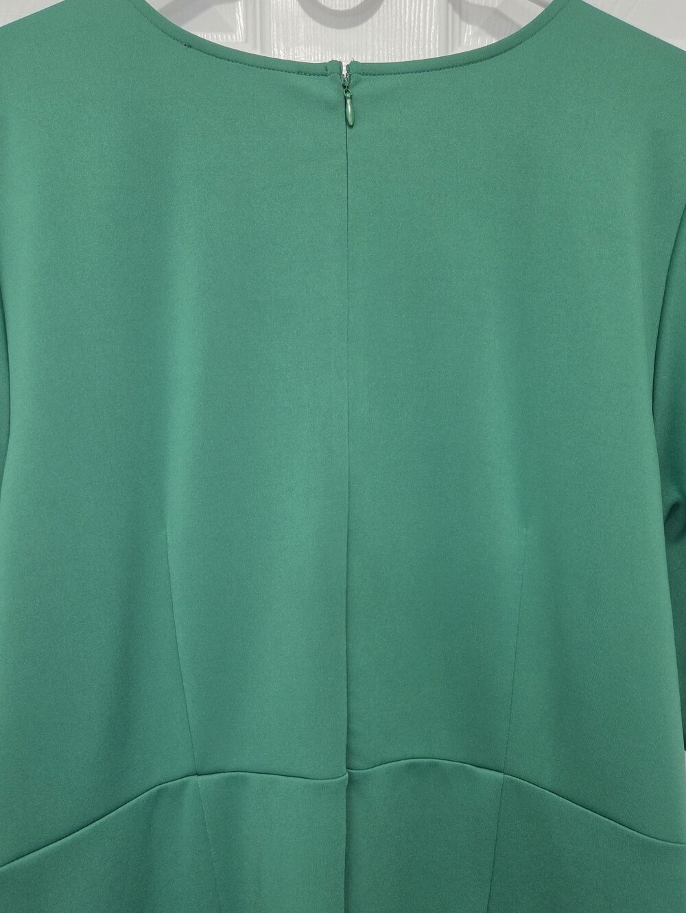 Eloquii Emerald Green Wrap Style Flutter Sleeve Front Slit Dress Plus Size 20 - Picture 9 of 11